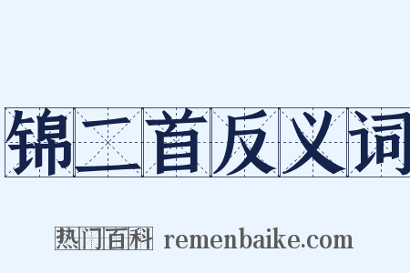 锦二首反义词是什么意思的图片